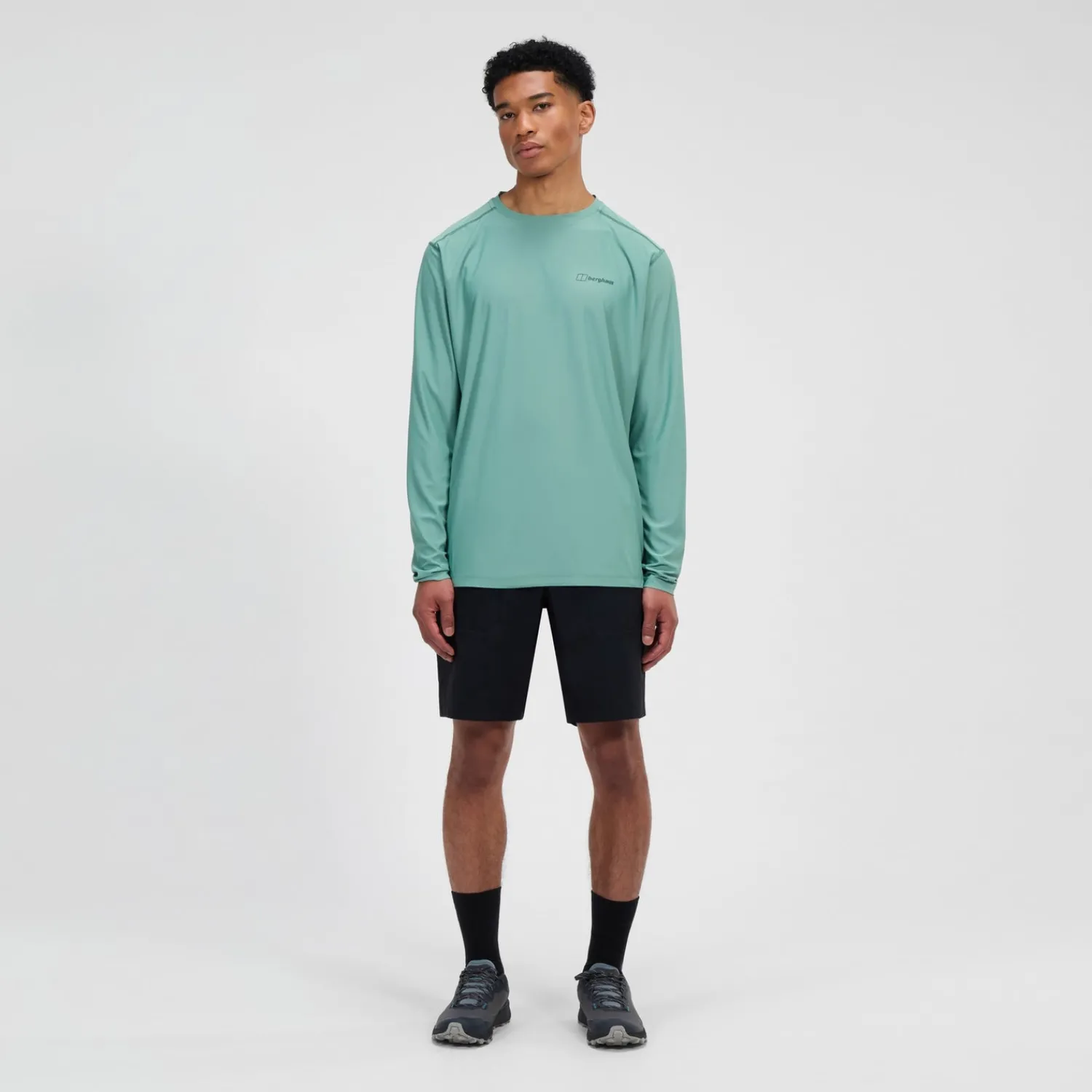 Berghaus Men's 24/7 Crew Long Sleeve Tech Tee - Green New