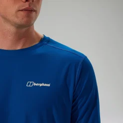 Berghaus Men's 247 Crew Long Sleeve Tech Tee - Blue Hot
