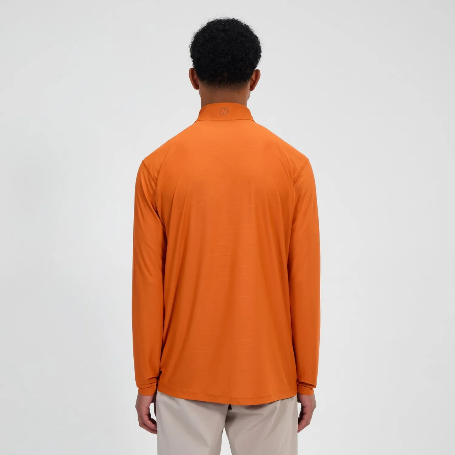 Berghaus Men's 24/7 Half Zip Long Sleeve Tech Tee - Orange Fashion