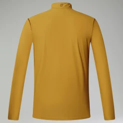 Berghaus Men's 24/7 Half Zip Long Sleeve Tech Tee - Yellow Hot