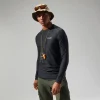 Berghaus Men's 24/7 Tech Tee Long Sleeve Crew - Black Hot