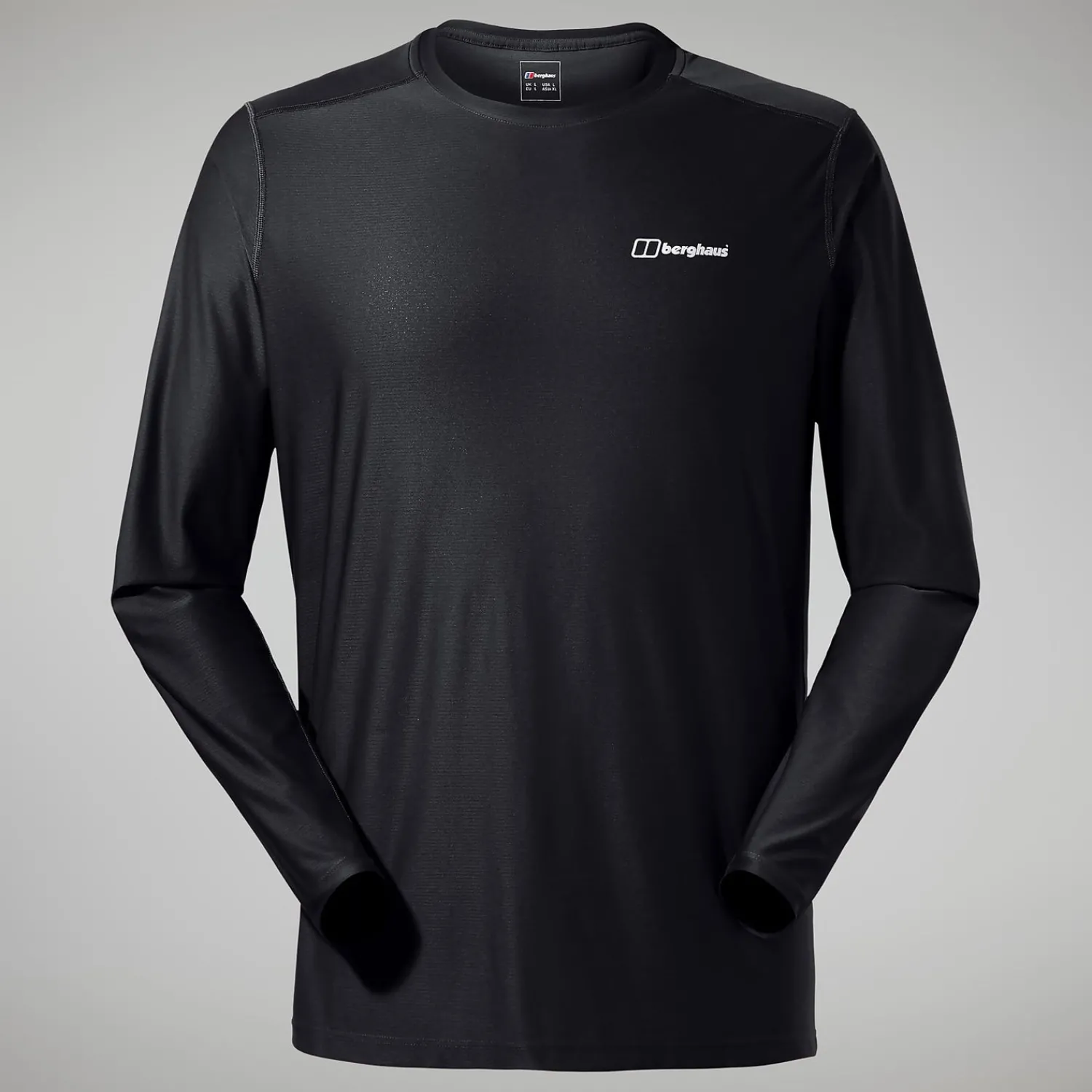 Berghaus Men's 24/7 Tech Tee Long Sleeve Crew - Black Hot