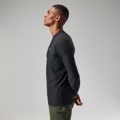 Berghaus Men's 24/7 Tech Tee Long Sleeve Crew - Black Hot