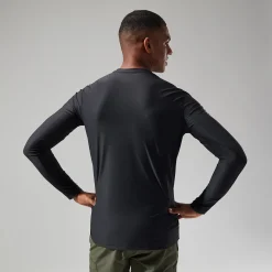 Berghaus Men's 24/7 Tech Tee Long Sleeve Crew - Black Hot