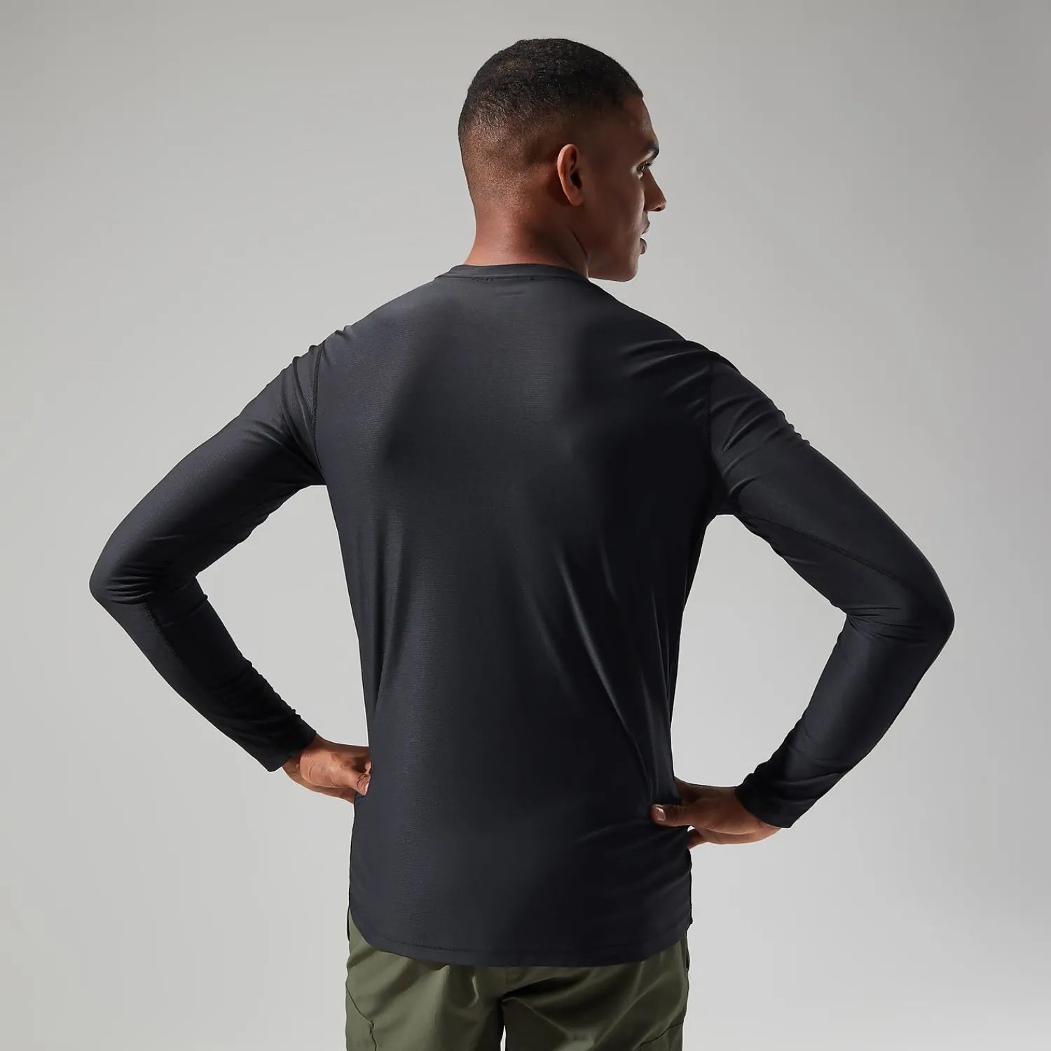 Berghaus Men's 24/7 Tech Tee Long Sleeve Crew - Black Hot