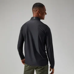 Berghaus Men's 24/7 Tech Tee Long Sleeve Half Zip - Black Clearance