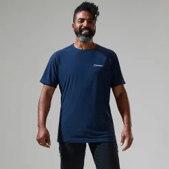 Berghaus Men's 24/7 Tech Tee Super Stretch Crew - Dark Blue Fashion