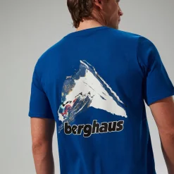 Berghaus Men's Art Short Sleeve T-Shirt - Blue Fashion