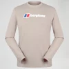 Berghaus Men's Big Logo Long Sleeve Tee - Grey Hot