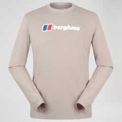 Berghaus Men's Big Logo Long Sleeve Tee - Grey Hot