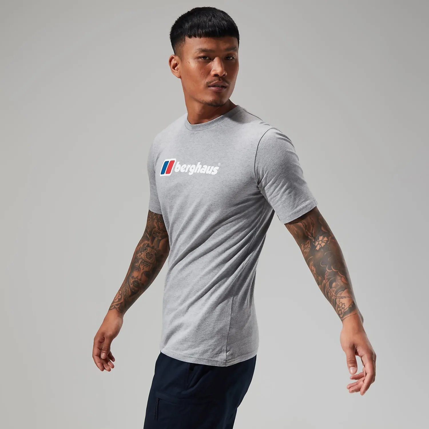 Berghaus Men's Big Classic Logo Tee Dark Grey Fashion
