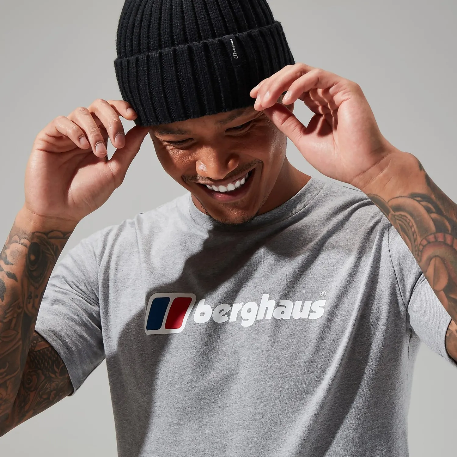 Berghaus Men's Big Classic Logo Tee Dark Grey Fashion