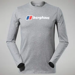 Berghaus Men's Big Logo Long Sleeve Tee Dark Grey Best