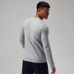 Berghaus Men's Big Logo Long Sleeve Tee Dark Grey Best