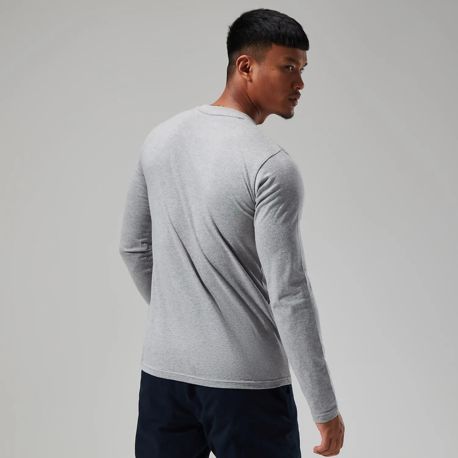 Berghaus Men's Big Logo Long Sleeve Tee Dark Grey Best