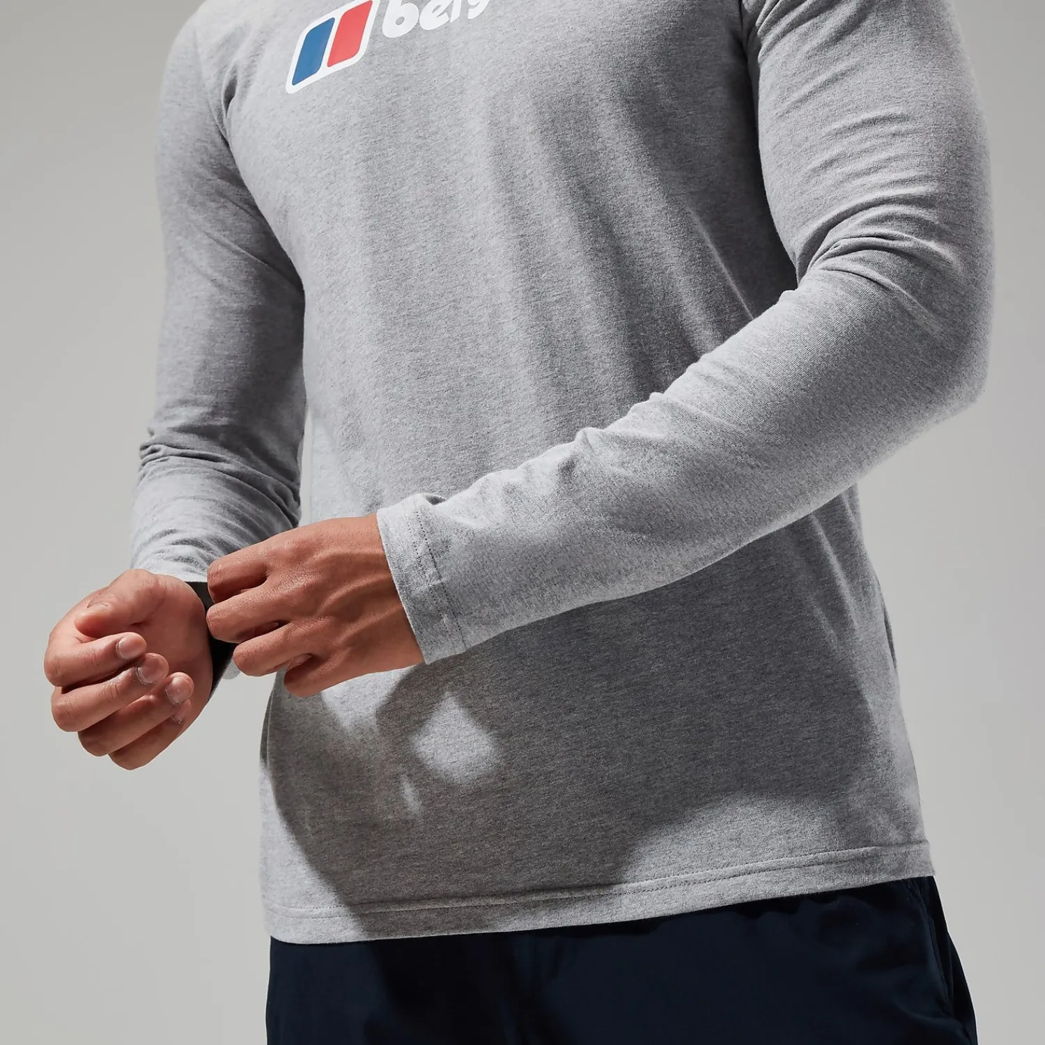 Berghaus Men's Big Logo Long Sleeve Tee Dark Grey Best