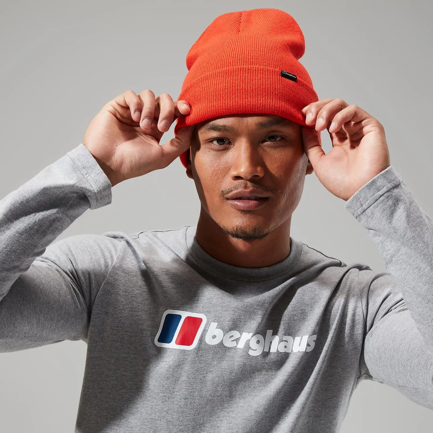 Berghaus Men's Big Logo Long Sleeve Tee Dark Grey Best