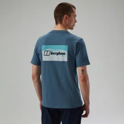 Berghaus Men's Cheviot Box Logo Short Sleeve T-Shirt - Blue Fashion