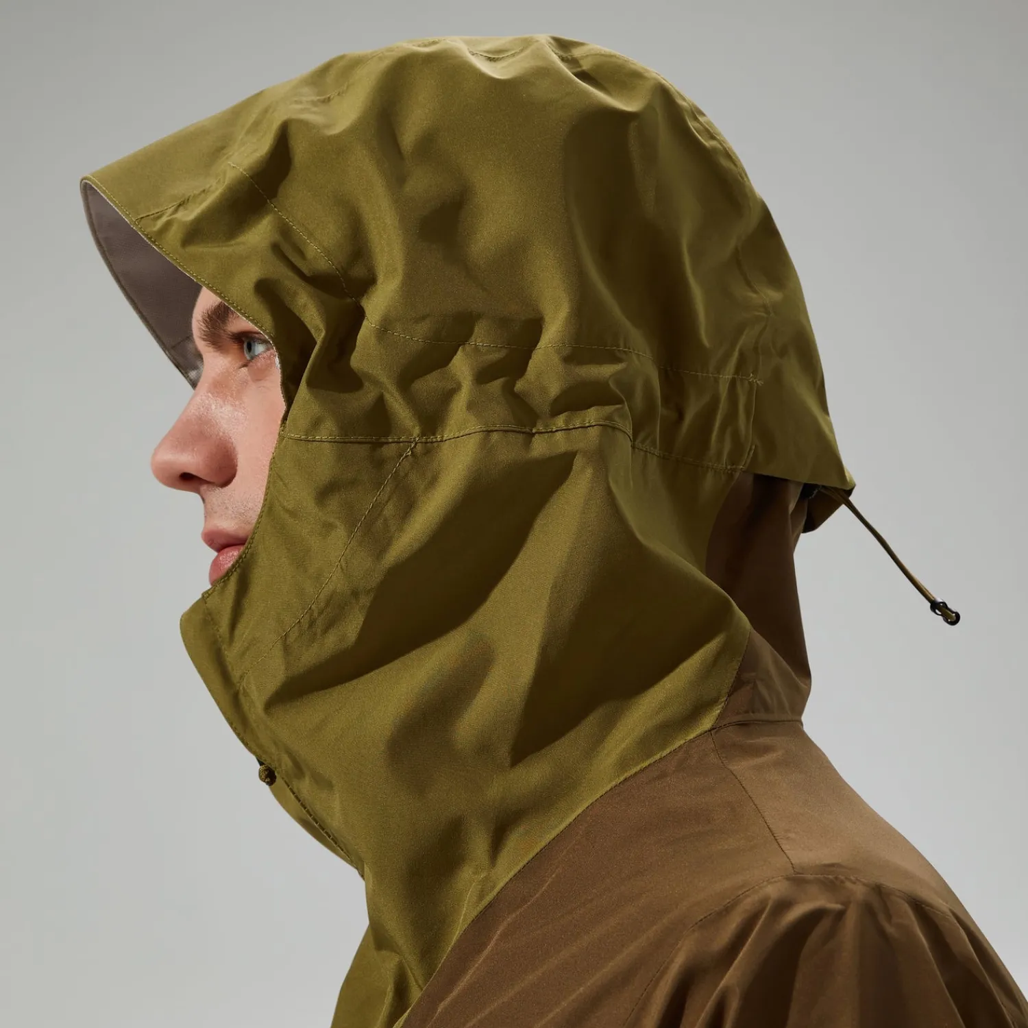 Berghaus Men's Deluge Pro 3.0 Waterproof Jacket - Green/Brown Clearance
