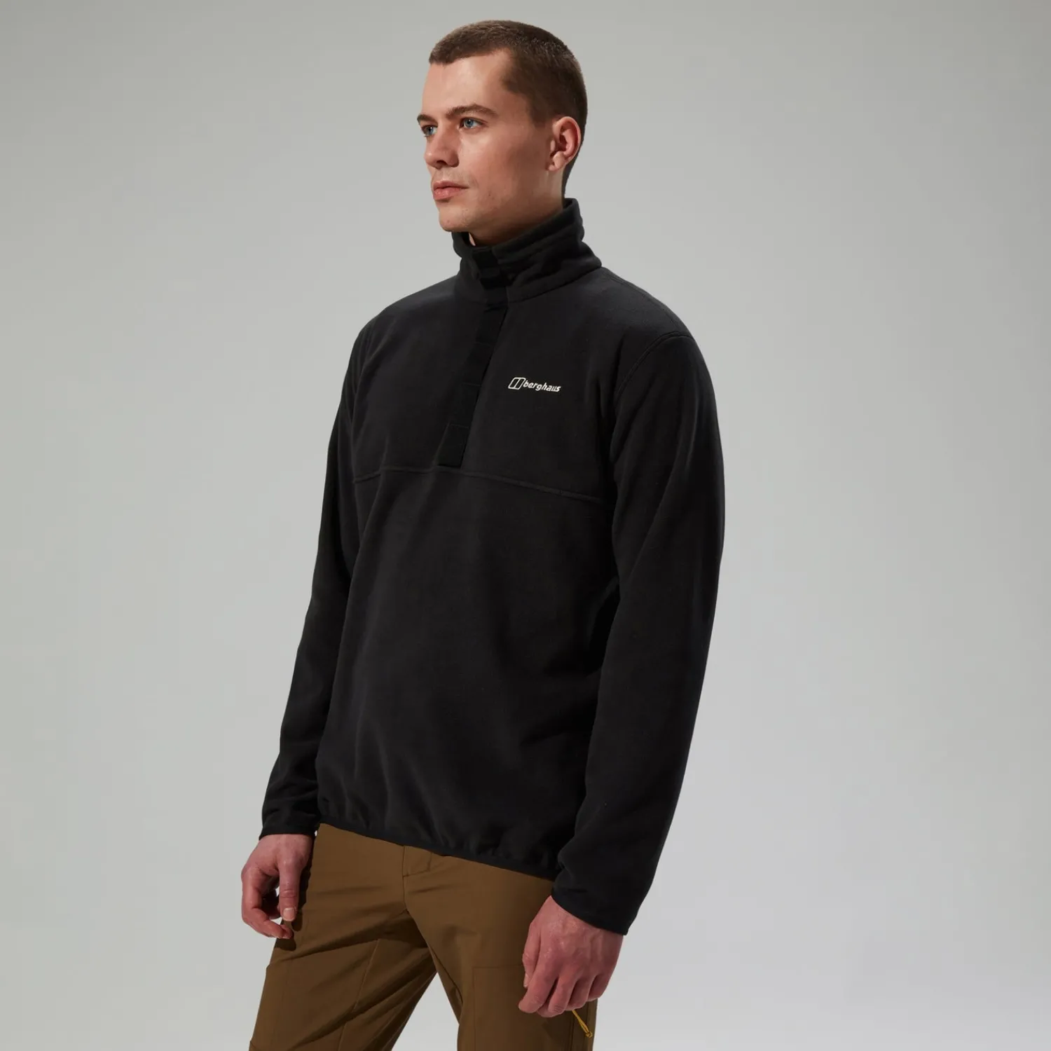 Berghaus Men's Felltop Snap Fleece Pullover - Black Fashion
