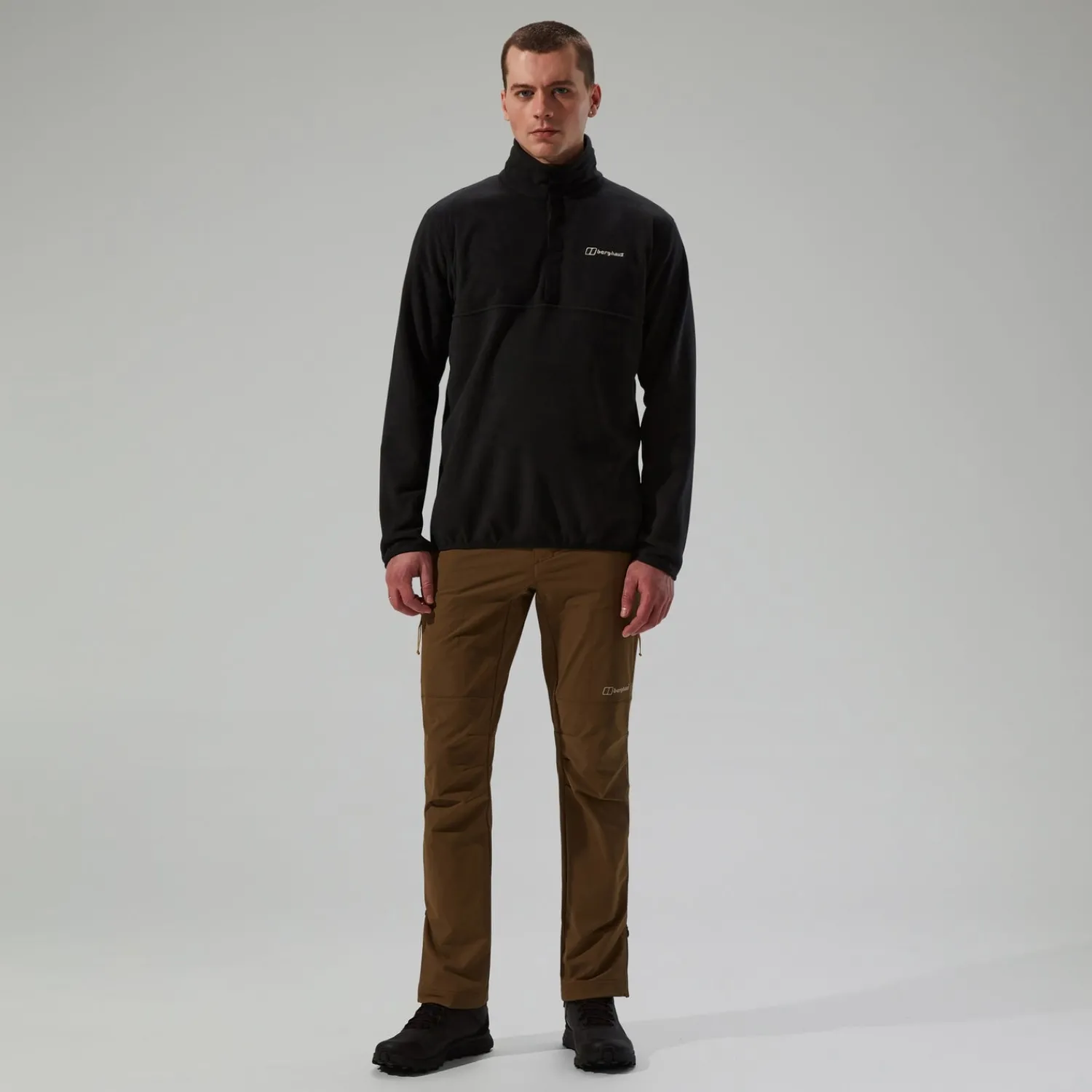 Berghaus Men's Felltop Snap Fleece Pullover - Black Fashion