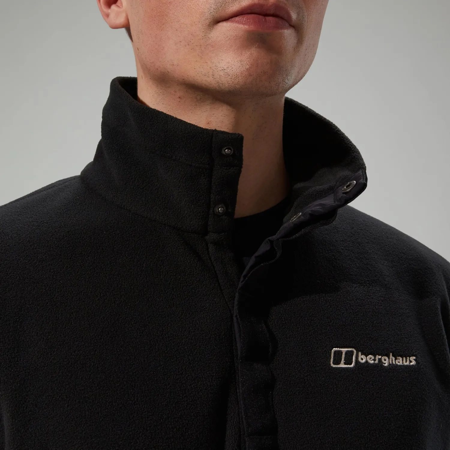 Berghaus Men's Felltop Snap Fleece Pullover - Black Fashion