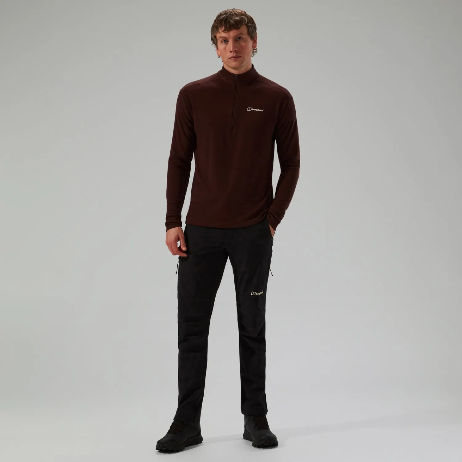 Berghaus Men's Ivyhill Half Zip Top - Brown Outlet