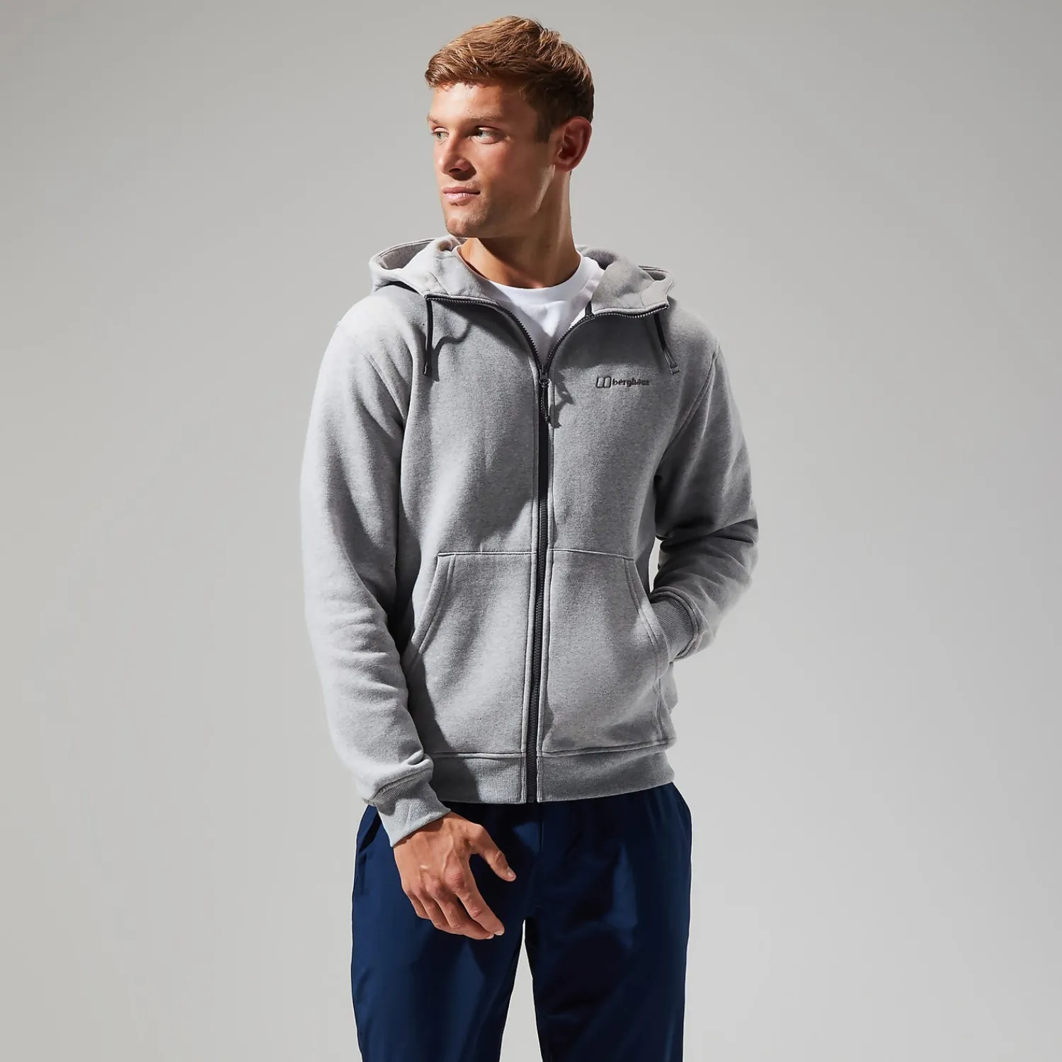 Berghaus Men's Logo FZ Hoody Dark Grey Clearance