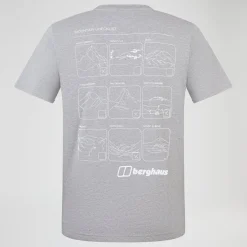 Berghaus Men's Mountain Checklist Short Sleeve Tee - Grey Sale