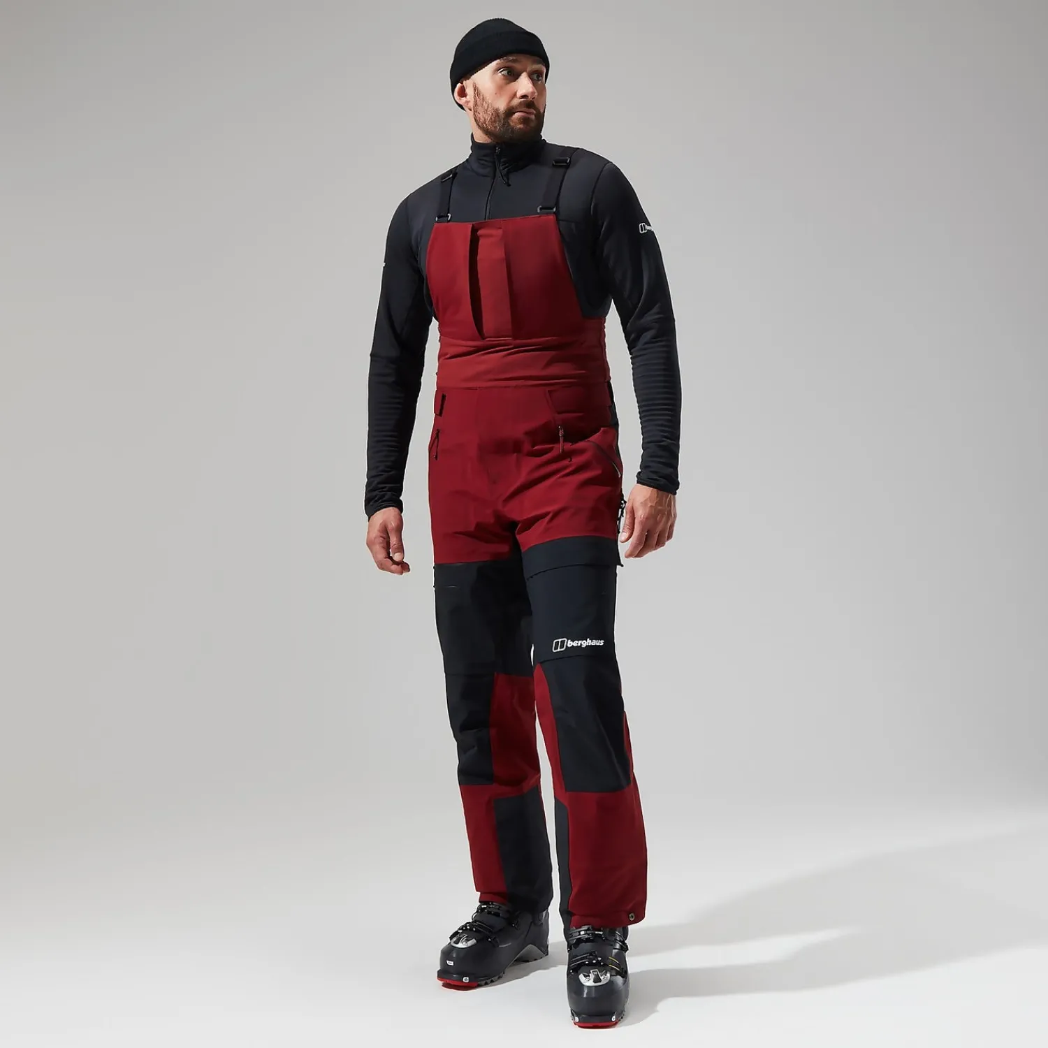 Berghaus Men's MTN Arete Descend GTX Bib Pants - Dark Red/Black Best