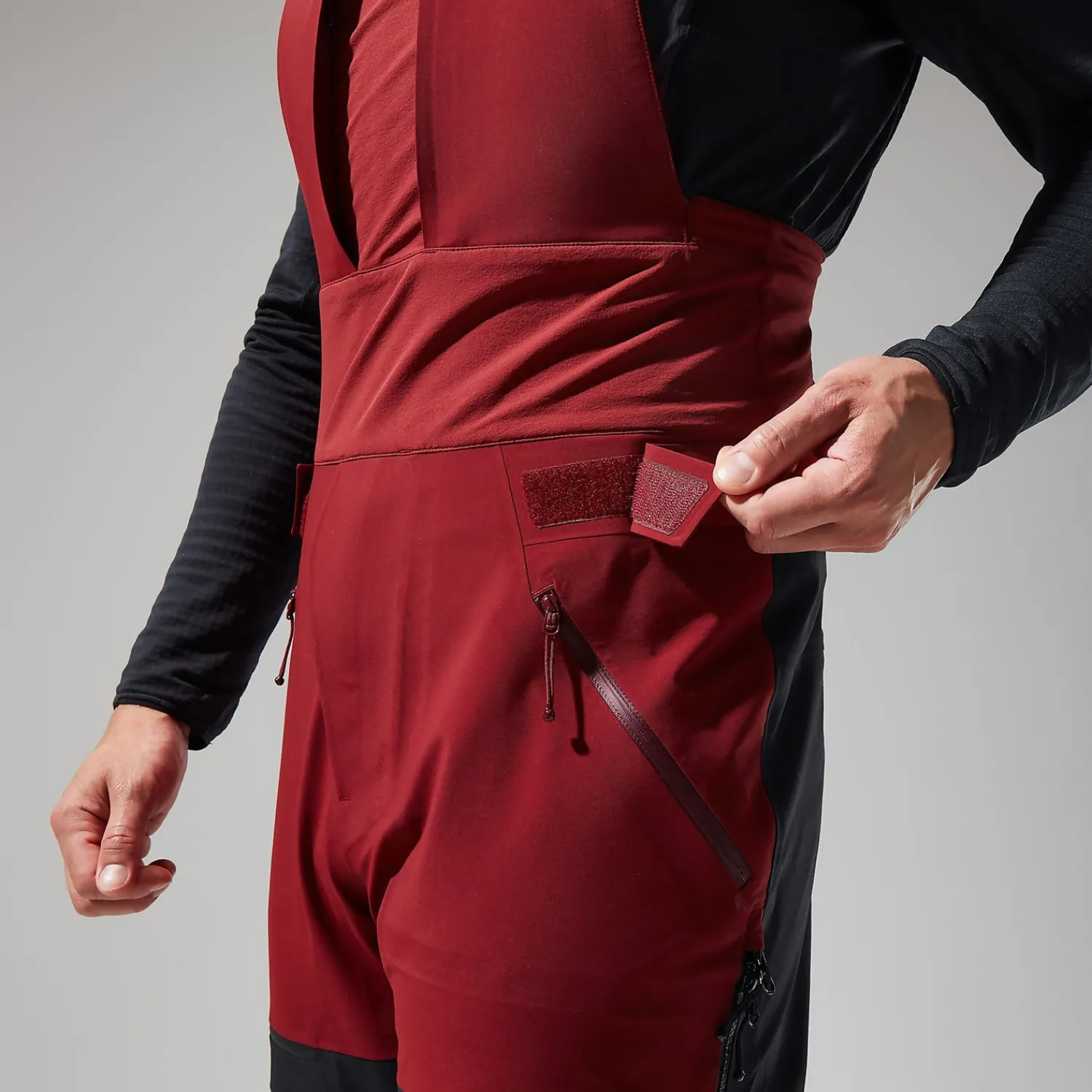 Berghaus Men's MTN Arete Descend GTX Bib Pants - Dark Red/Black Best