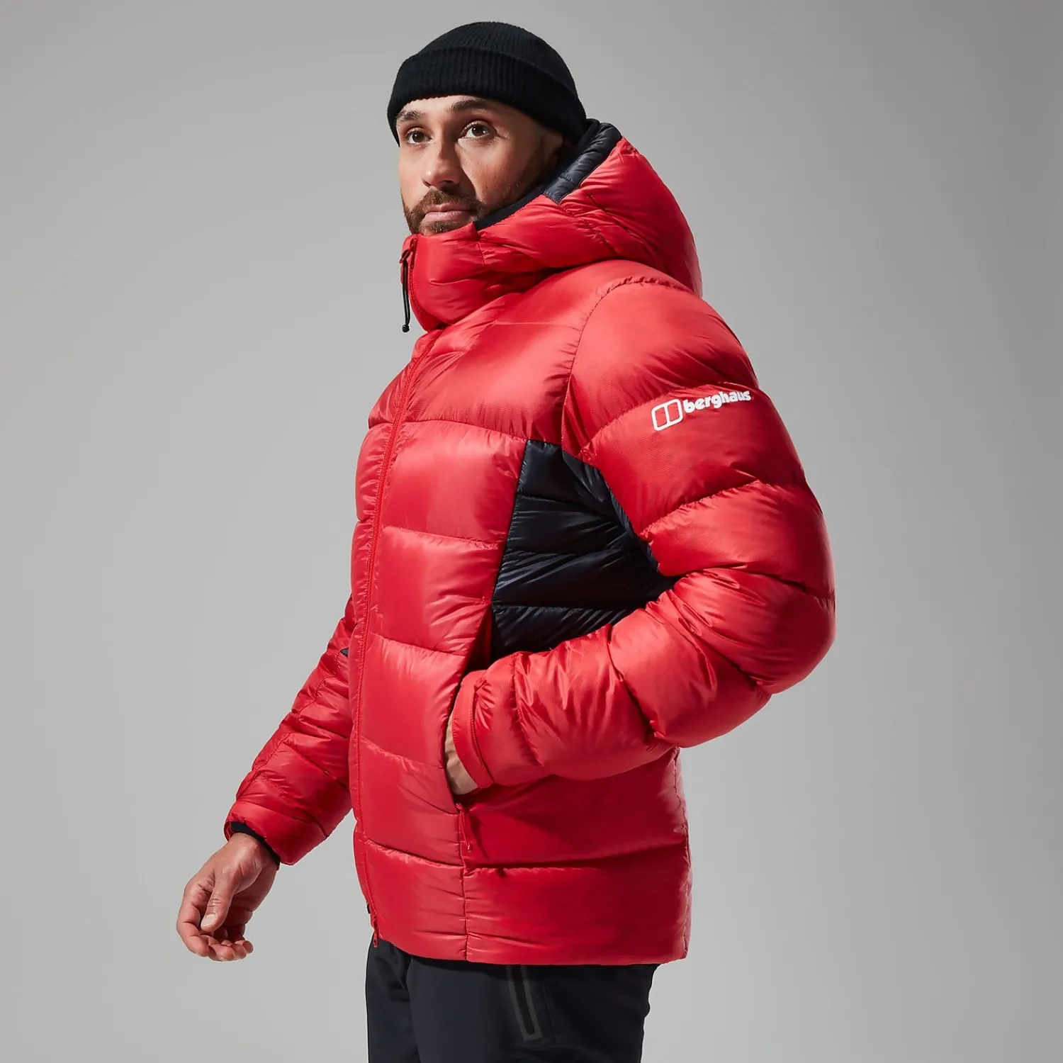 Berghaus Men's MTN Arete Ultra Down Hoody - Red/Black New