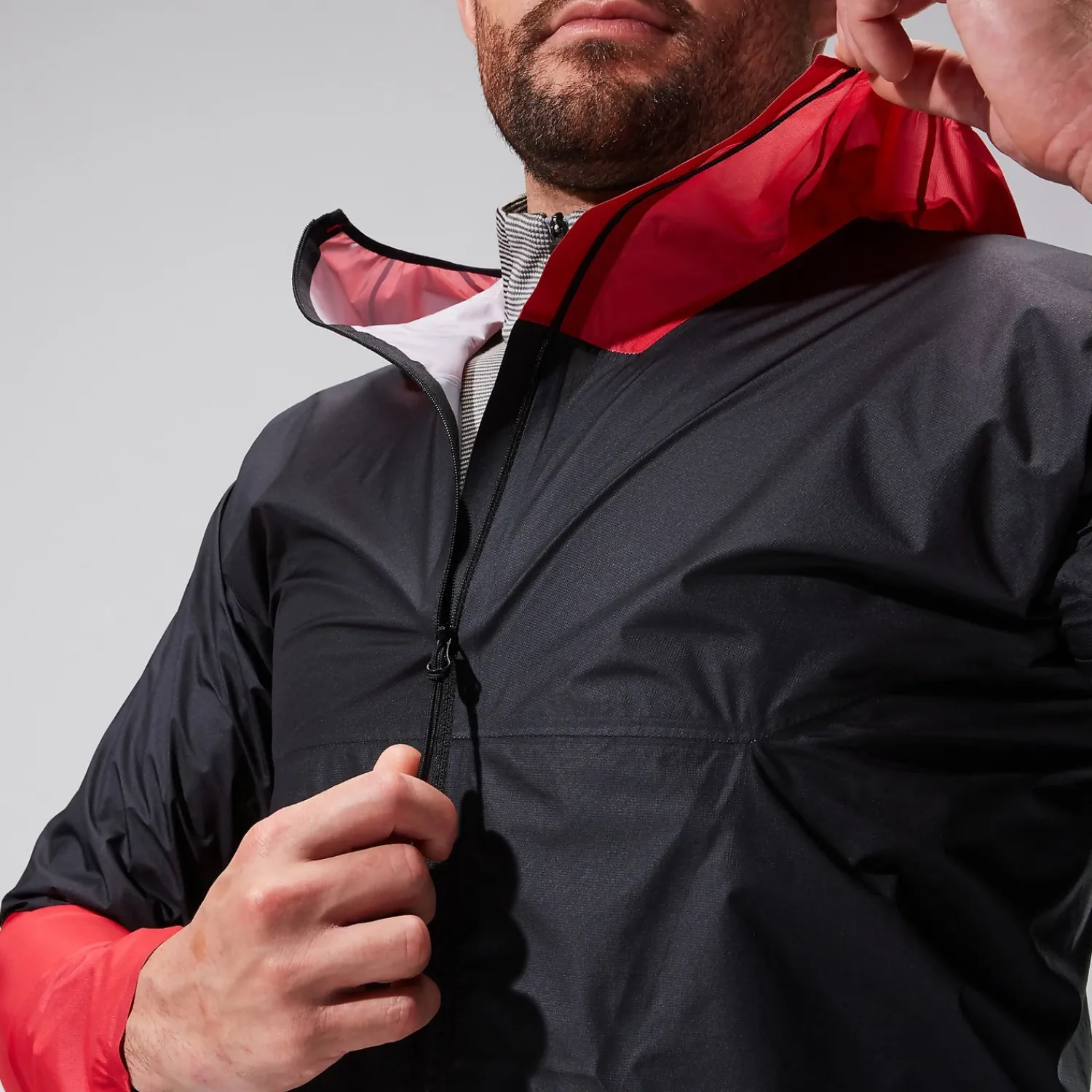 Berghaus Men's MTN Guide Hyper LT Jacket - Black/Red Outlet