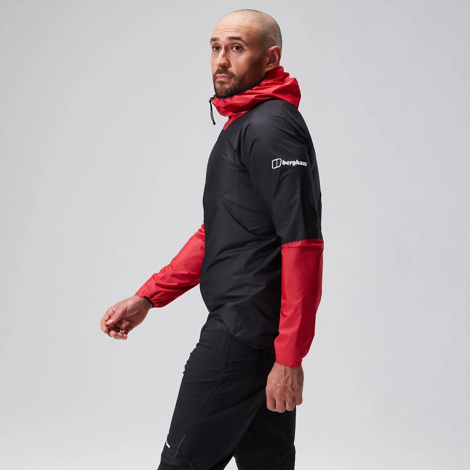 Berghaus Men's MTN Guide Hyper LT Jacket - Black/Red Outlet