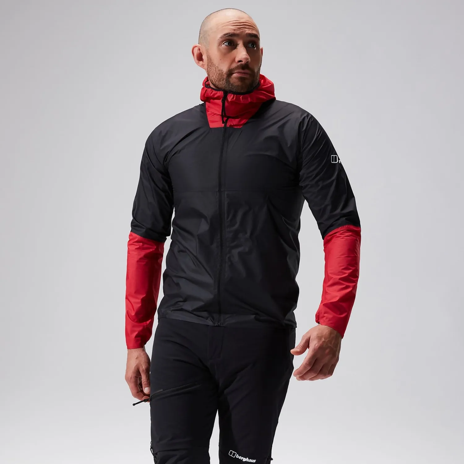 Berghaus Men's MTN Guide Hyper LT Jacket - Black/Red Outlet