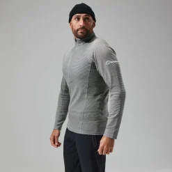 Berghaus Men's MTN Guide Long Sleeve Half Zip - Grey/Black Outlet