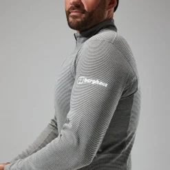 Berghaus Men's MTN Guide Long Sleeve Half Zip - Grey/Black Outlet