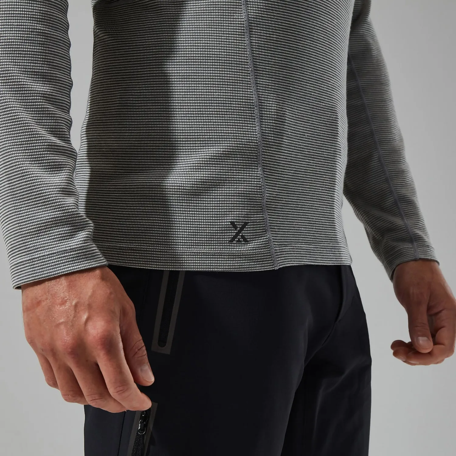 Berghaus Men's MTN Guide Long Sleeve Half Zip - Grey/Black Outlet