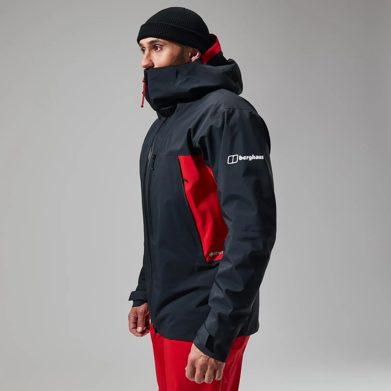 Berghaus Men's MTN Seeker GTX Jacket - Black/Red Outlet
