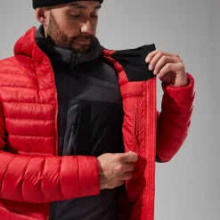Berghaus Men's MTN Seeker MW Down Hoody - Red/Black Outlet