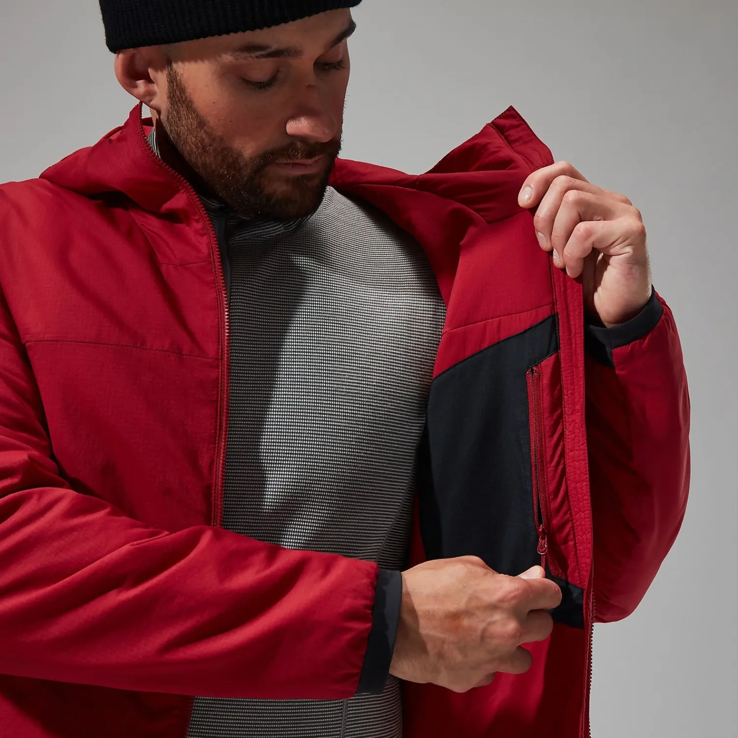 Berghaus Men's MTN Seeker MW Synthetic Hoody - Dark Red/Black Discount