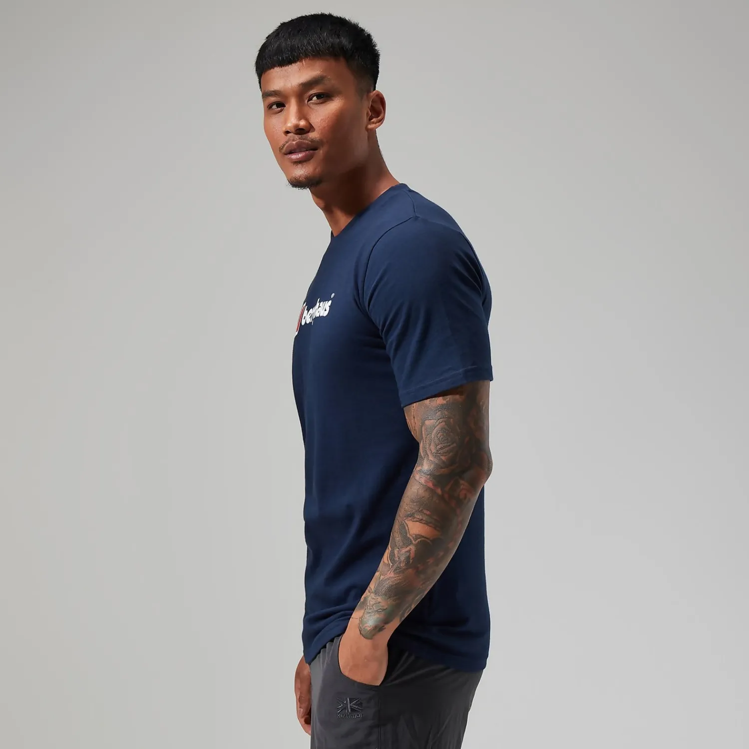 Berghaus Men's Organic Big Classic Logo Tee Dark Blue Fashion
