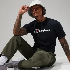 Berghaus Men's Organic Big Classic Logo Tee Black Fashion