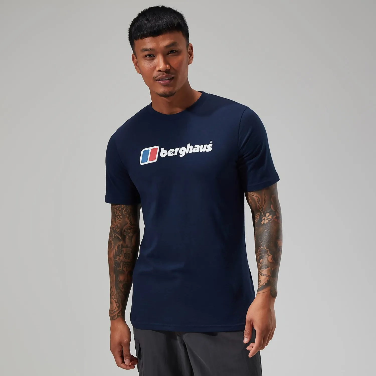 Berghaus Men's Organic Big Classic Logo Tee Dark Blue Fashion