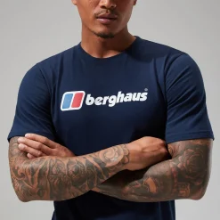 Berghaus Men's Organic Big Classic Logo Tee Dark Blue Fashion