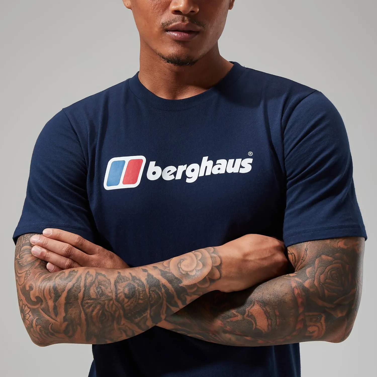 Berghaus Men's Organic Big Classic Logo Tee Dark Blue Fashion