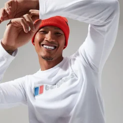 Berghaus Men's Organic Big Logo Long Sleeve Tee White Online