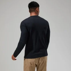 Berghaus Men's Organic Big Logo Long Sleeve Tee Black Online