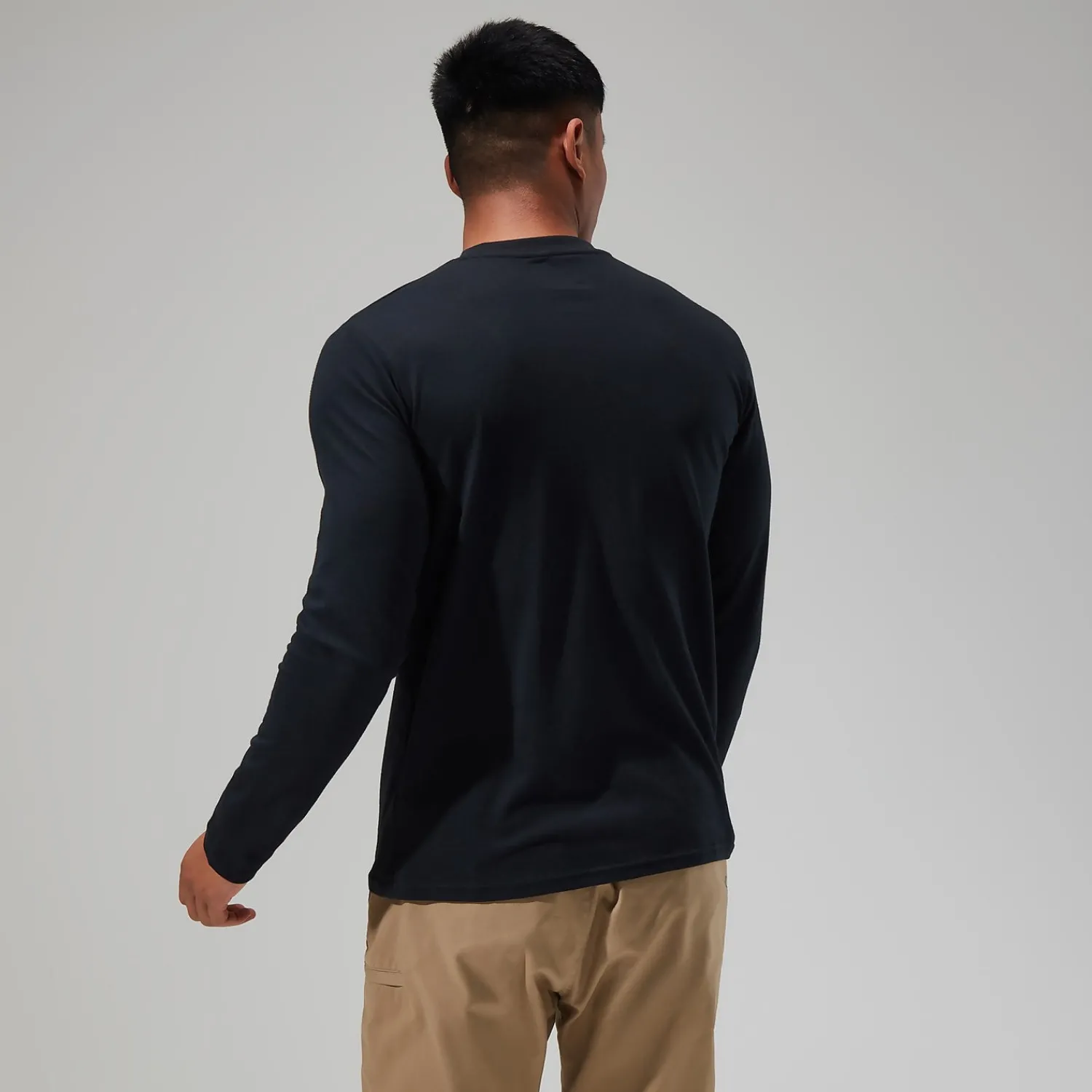 Berghaus Men's Organic Big Logo Long Sleeve Tee Black Online