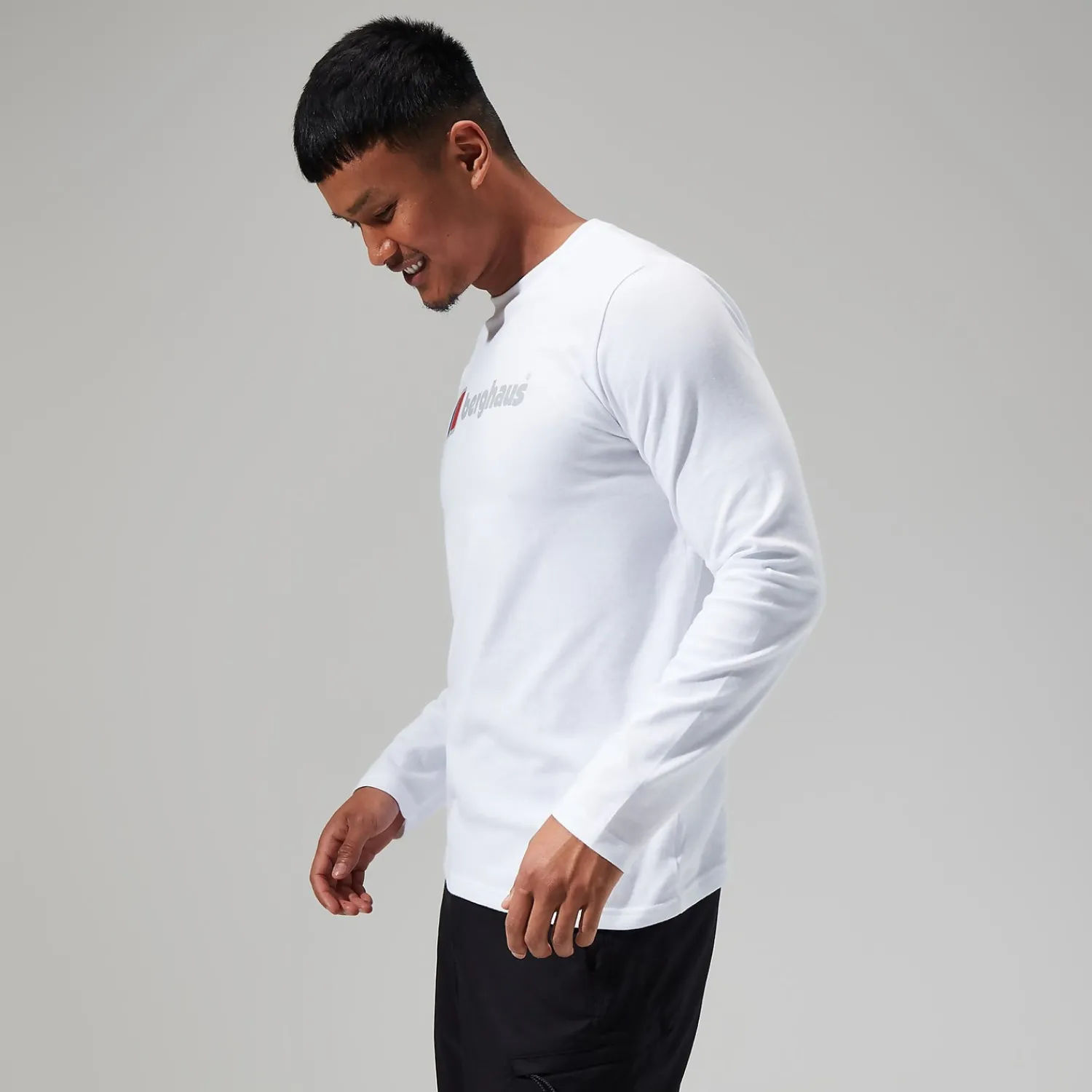Berghaus Men's Organic Big Logo Long Sleeve Tee White Online